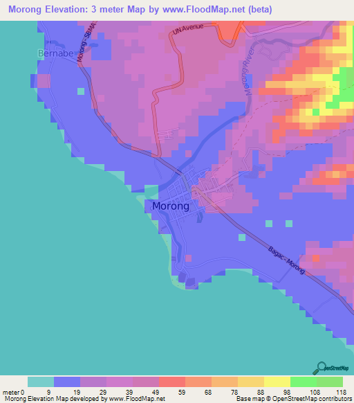 Morong,Philippines Elevation Map