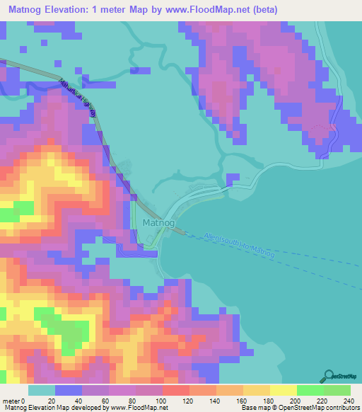 Matnog,Philippines Elevation Map