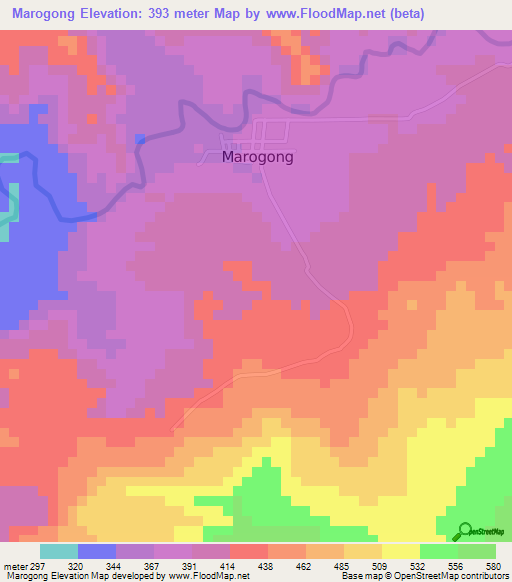 Marogong,Philippines Elevation Map