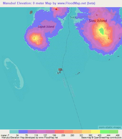 Manubul,Philippines Elevation Map