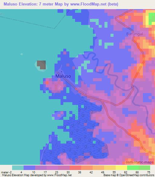 Maluso,Philippines Elevation Map