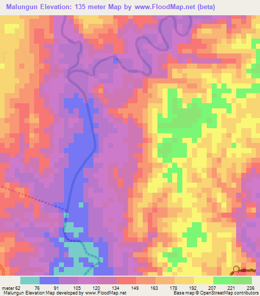 Malungun,Philippines Elevation Map