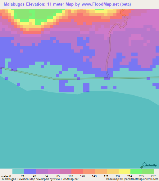 Malabugas,Philippines Elevation Map