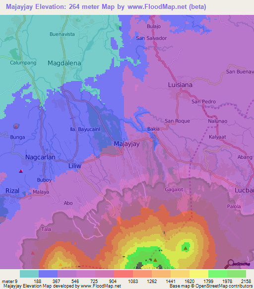 Majayjay,Philippines Elevation Map