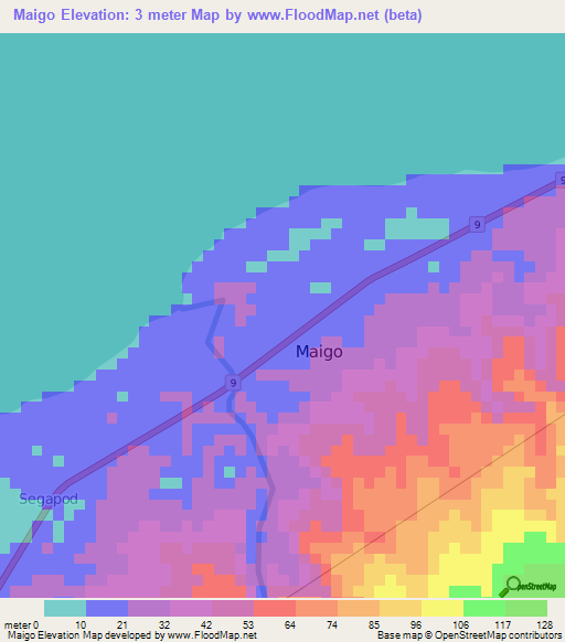 Maigo,Philippines Elevation Map