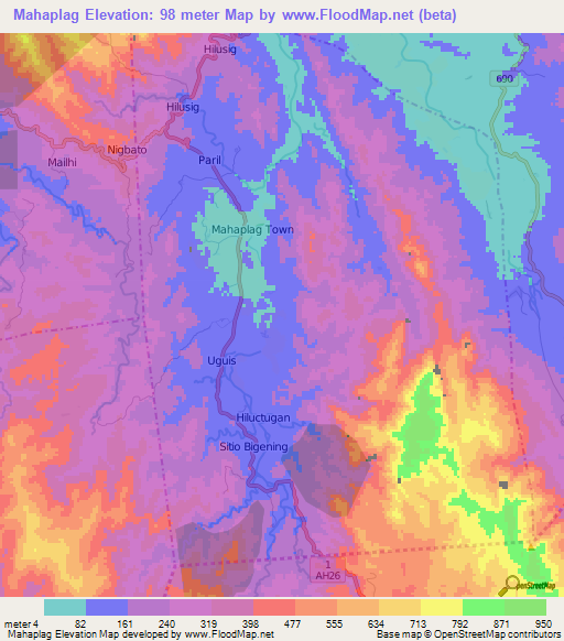 Mahaplag,Philippines Elevation Map