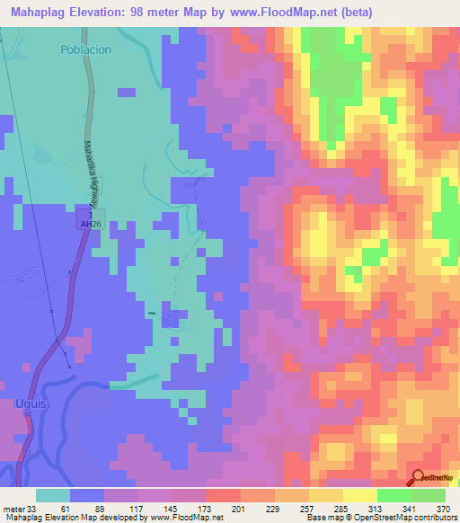 Mahaplag,Philippines Elevation Map