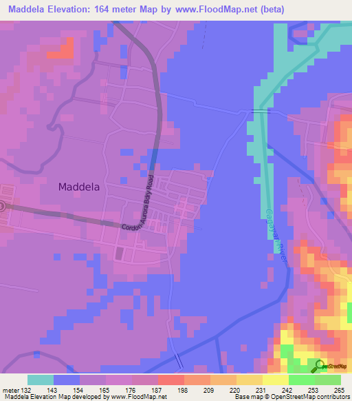 Maddela,Philippines Elevation Map