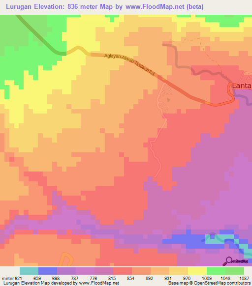 Lurugan,Philippines Elevation Map