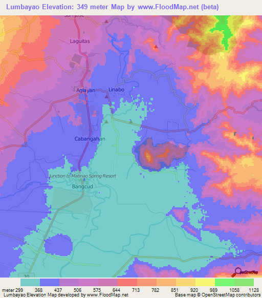 Lumbayao,Philippines Elevation Map