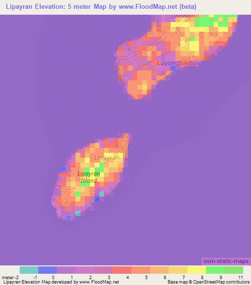 Lipayran,Philippines Elevation Map