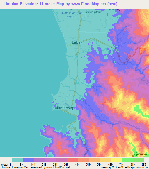 Limulan,Philippines Elevation Map