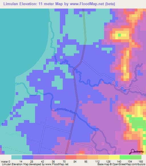Limulan,Philippines Elevation Map