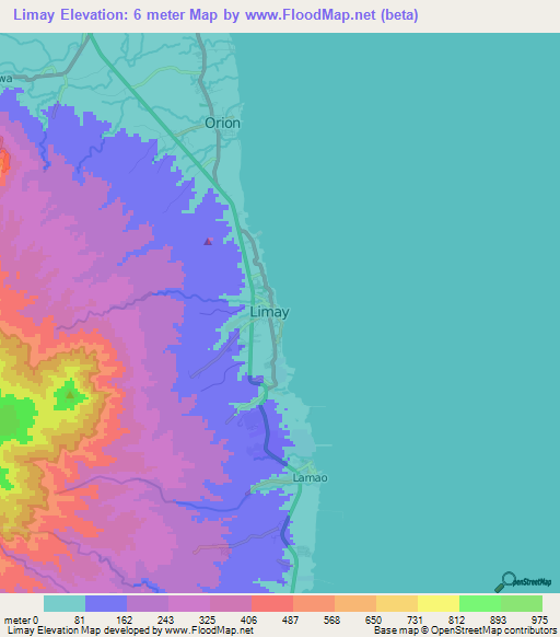 Limay,Philippines Elevation Map
