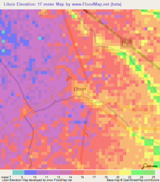 Libon,Philippines Elevation Map