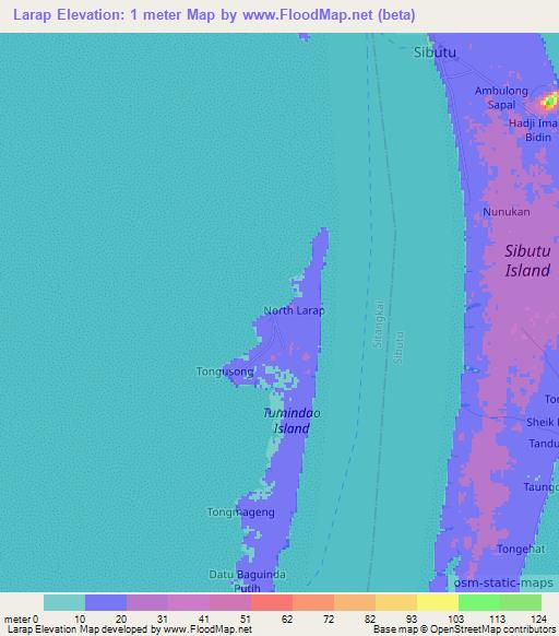Larap,Philippines Elevation Map