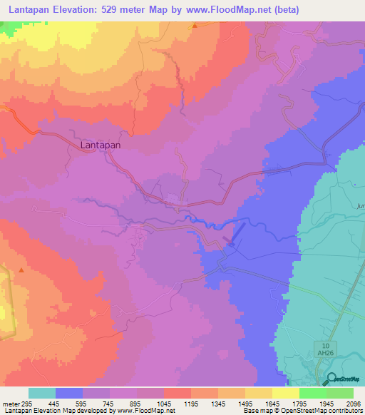 Lantapan,Philippines Elevation Map
