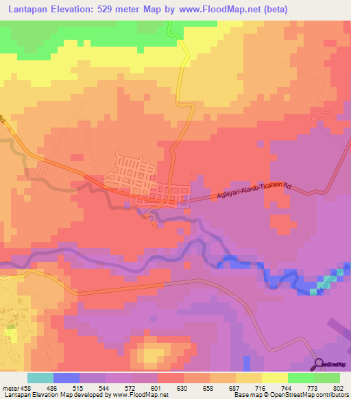 Lantapan,Philippines Elevation Map
