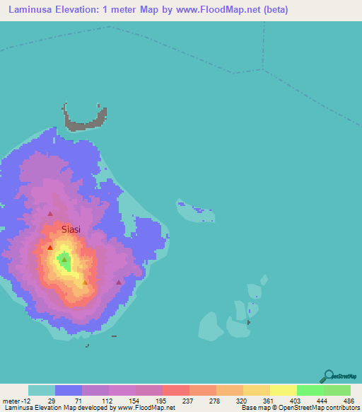 Laminusa,Philippines Elevation Map