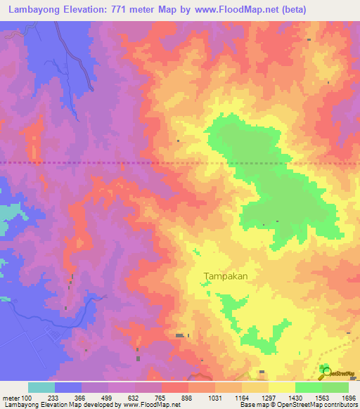 Lambayong,Philippines Elevation Map