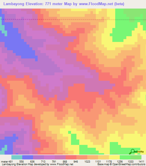 Lambayong,Philippines Elevation Map