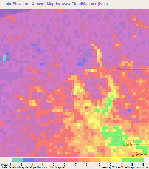 Lala,Philippines Elevation Map
