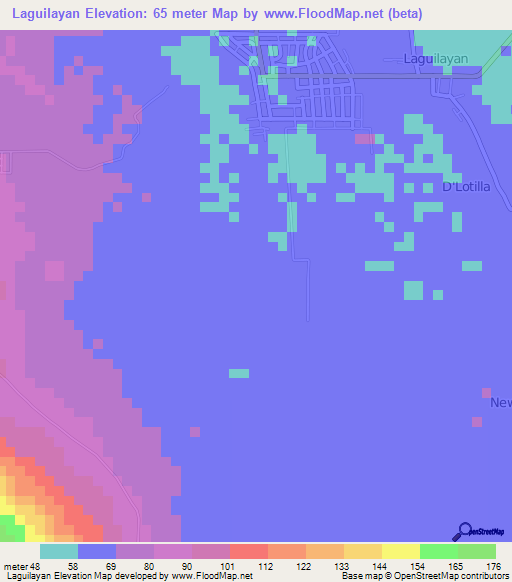 Laguilayan,Philippines Elevation Map