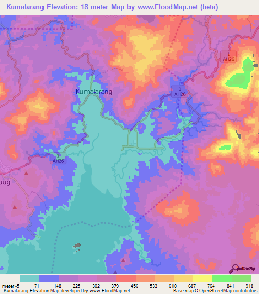 Kumalarang,Philippines Elevation Map