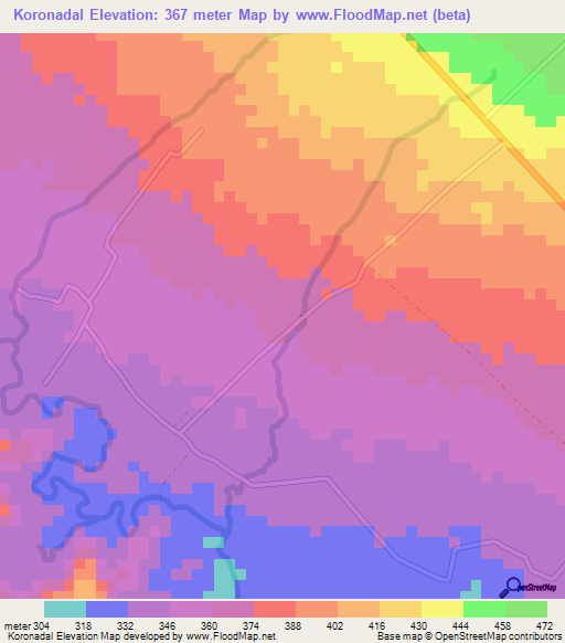 Koronadal,Philippines Elevation Map