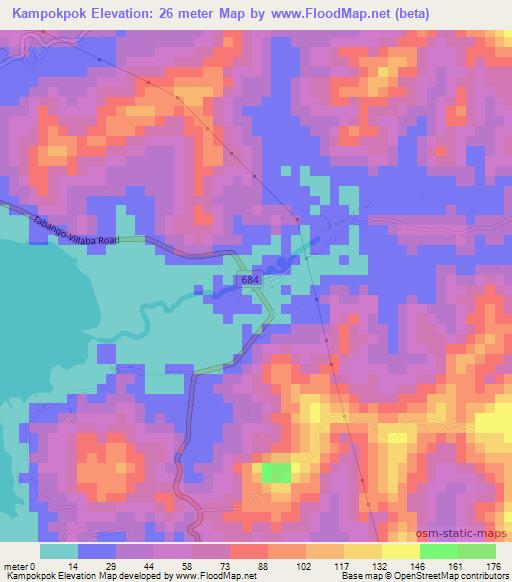 Kampokpok,Philippines Elevation Map
