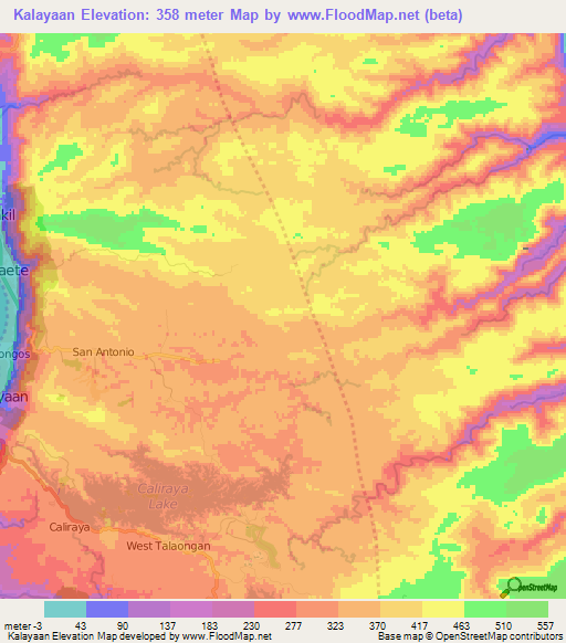 Kalayaan,Philippines Elevation Map