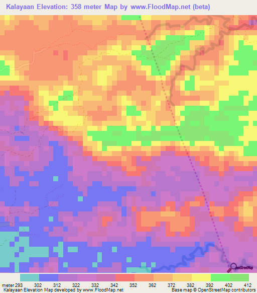 Kalayaan,Philippines Elevation Map