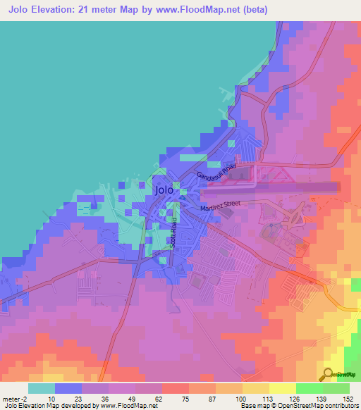 Jolo,Philippines Elevation Map