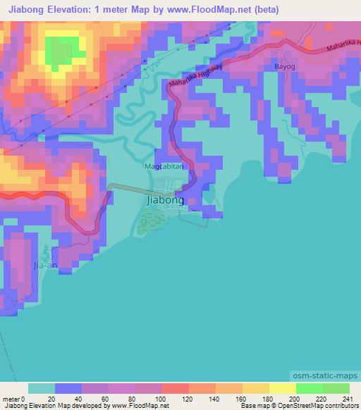 Jiabong,Philippines Elevation Map