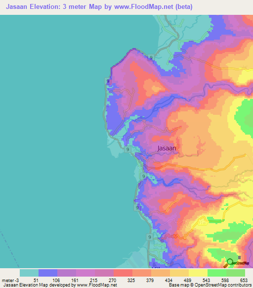 Jasaan,Philippines Elevation Map
