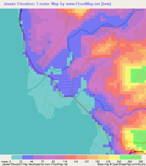 Jasaan,Philippines Elevation Map