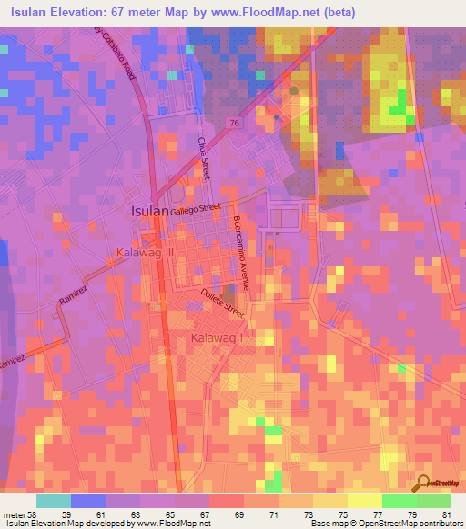 Isulan,Philippines Elevation Map