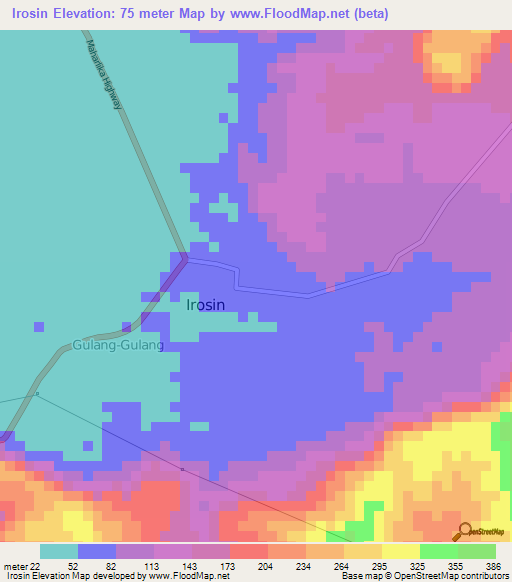 Irosin,Philippines Elevation Map