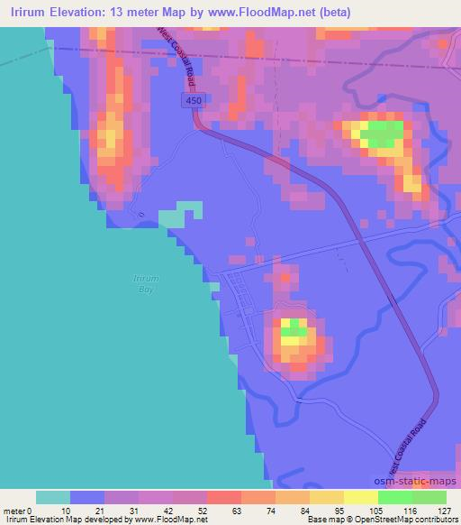 Irirum,Philippines Elevation Map