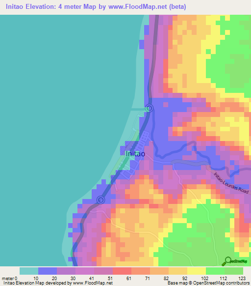 Initao,Philippines Elevation Map