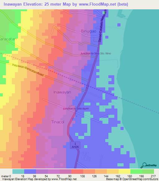 Inawayan,Philippines Elevation Map
