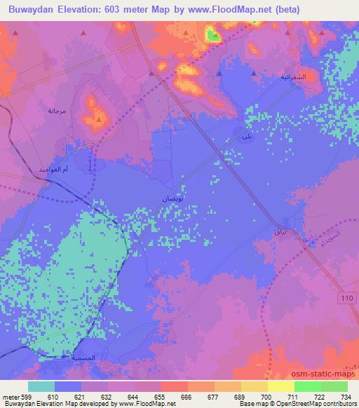 Buwaydan,Syria Elevation Map