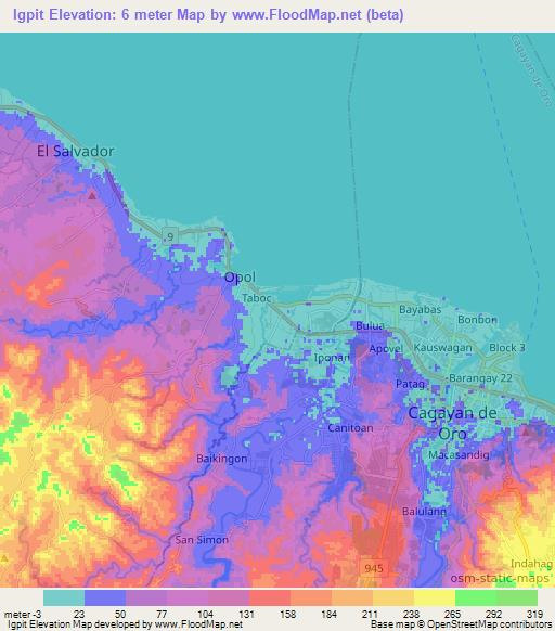 Igpit,Philippines Elevation Map