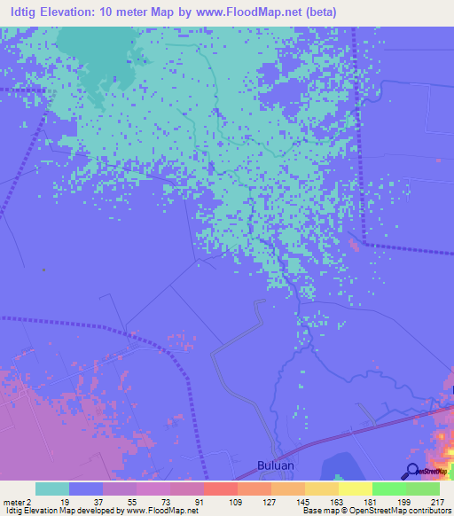 Idtig,Philippines Elevation Map