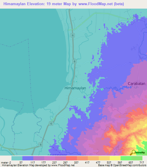 Himamaylan,Philippines Elevation Map