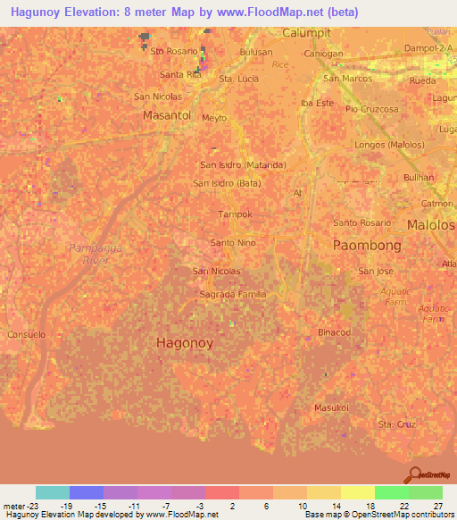 Hagunoy,Philippines Elevation Map