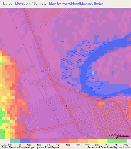 Bulbul,Syria Elevation Map
