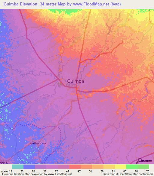 Guimba,Philippines Elevation Map