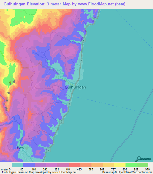 Guihulngan,Philippines Elevation Map