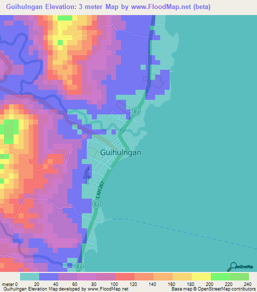 Guihulngan,Philippines Elevation Map
